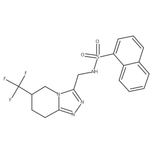 N-((6-(trifluoromethyl)-5,6,7,8-tetrahydro-[1,2,4]triazolo[4,3-a]pyridin-3-yl)methyl)naphthalene-1-sulfonamide Structure