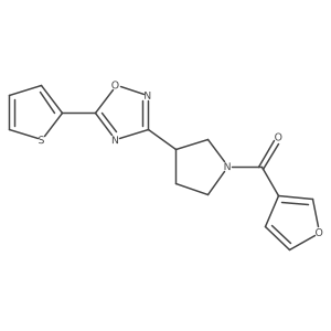 Furan-3-yl(3-(5-(thiophen-2-yl)-1,2,4-oxadiazol-3-yl)pyrrolidin-1-yl)methanone Structure