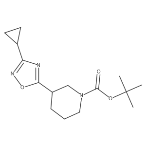Tert-butyl 3-(3-cyclopropyl-1,2,4-oxadiazol-5-yl)piperidine-1-carboxylate Structure