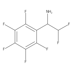 2,2-Difluoro-1-(pentafluorophenyl)ethan-1-amine结构式