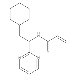 N-[2-cyclohexyl-1-(pyrimidin-2-yl)ethyl]prop-2-enamide Structure