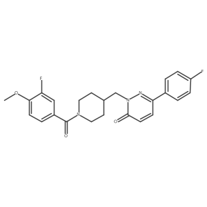 2-{[1-(3-Fluoro-4-methoxybenzoyl)piperidin-4-yl]methyl}-6-(4-fluorophenyl)-2,3-dihydropyridazin-3-one结构式