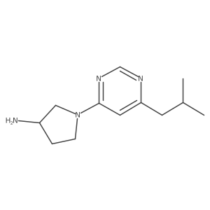1-[6-(2-Methylpropyl)pyrimidin-4-yl]pyrrolidin-3-amine结构式