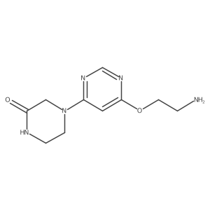 4-(6-(2-Aminoethoxy)pyrimidin-4-yl)piperazin-2-one结构式
