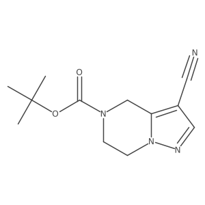 tert-butyl 3-cyano-4H,5H,6H,7H-pyrazolo[1,5-a]pyrazine-5-carboxylate结构式
