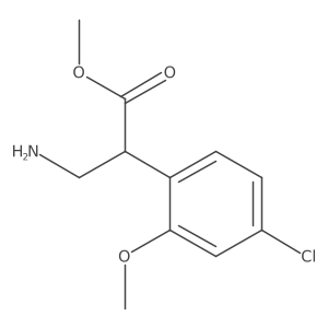 Methyl 3-amino-2-(4-chloro-2-methoxyphenyl)propanoate Structure