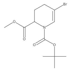 1-Tert-butyl 2-methyl 5-bromo-1,2,3,4-tetrahydropyridine-1,2-dicarboxylate结构式