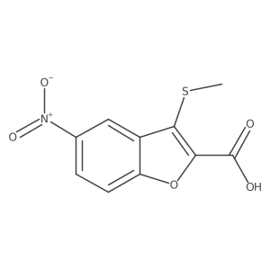 3-(Methylsulfanyl)-5-nitro-1-benzofuran-2-carboxylic acid结构式
