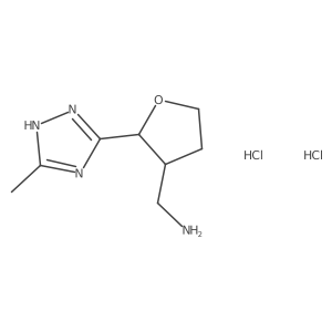 [2-(5-methyl-4H-1,2,4-triazol-3-yl)oxolan-3-yl]methanamine dihydrochloride Structure