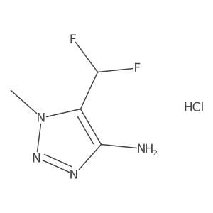 5-(difluoromethyl)-1-methyl-1H-1,2,3-triazol-4-amine hydrochloride结构式