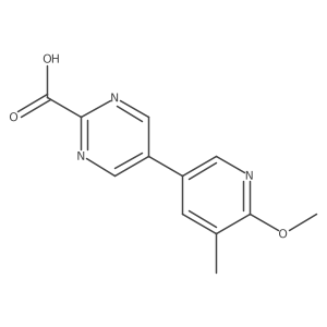 5-(6-Methoxy-5-methylpyridin-3-yl)pyrimidine-2-carboxylic acid结构式