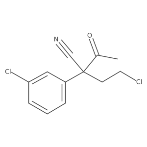 2-(2-Chloroethyl)-2-(3-chlorophenyl)-3-oxobutanenitrile结构式