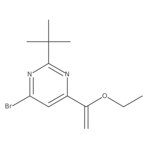 4-Bromo-2-tert-butyl-6-(1-ethoxyethenyl)pyrimidine Structure