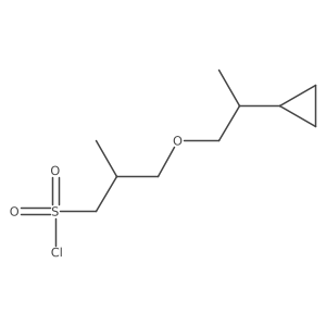 3-(2-Cyclopropylpropoxy)-2-methylpropane-1-sulfonyl chloride Structure