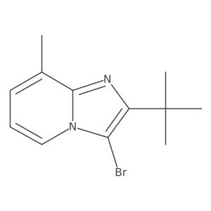 3-Bromo-2-tert-butyl-8-methylimidazo[1,2-a]pyridine结构式