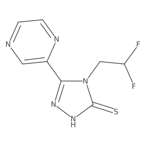 4-(2,2-difluoroethyl)-5-(pyrazin-2-yl)-4H-1,2,4-triazole-3-thiol结构式