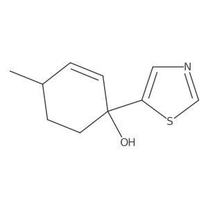 4-Methyl-1-(1,3-thiazol-5-yl)cyclohex-2-en-1-ol结构式