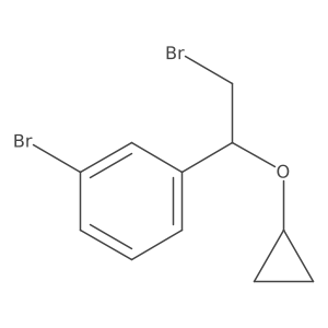 1-Bromo-3-(2-bromo-1-cyclopropoxyethyl)benzene结构式