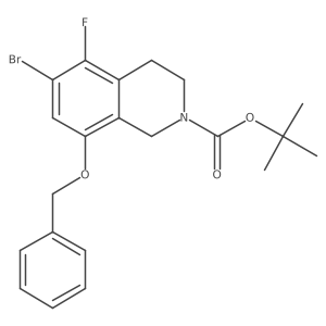 tert-Butyl 8-benzyloxy-6-bromo-5-fluoro-3,4-dihydro-1H-isoquinoline-2-carboxylate Structure