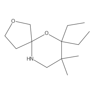 7,7-Diethyl-8,8-dimethyl-2,6-dioxa-10-azaspiro[4.5]decane Structure