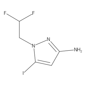1-(2,2-Difluoroethyl)-5-iodo-1H-pyrazol-3-amine结构式
