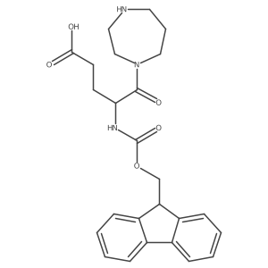 5-(1,4-diazepan-1-yl)-4-({[(9H-fluoren-9-yl)methoxy]carbonyl}amino)-5-oxopentanoic acid结构式