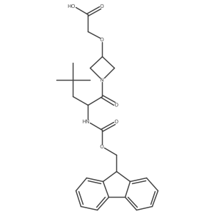 2-({1-[2-({[(9H-fluoren-9-yl)methoxy]carbonyl}amino)-4,4-dimethylpentanoyl]azetidin-3-yl}oxy)acetic acid结构式