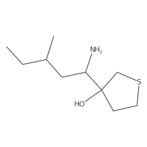 3-(1-Amino-3-methylpentyl)thiolan-3-ol结构式