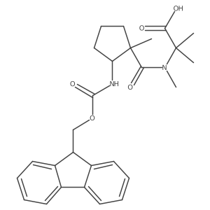 2-{1-[2-({[(9H-fluoren-9-yl)methoxy]carbonyl}amino)-1-methylcyclopentyl]-N-methylformamido}-2-methylpropanoic acid Structure