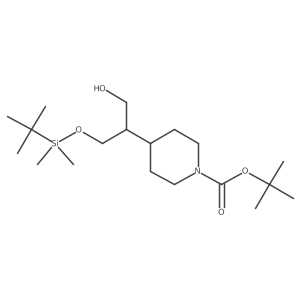 Tert-butyl 4-{1-[(tert-butyldimethylsilyl)oxy]-3-hydroxypropan-2-yl}piperidine-1-carboxylate Structure