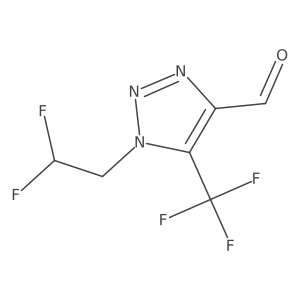 1-(2,2-difluoroethyl)-5-(trifluoromethyl)-1H-1,2,3-triazole-4-carbaldehyde Structure