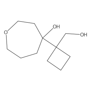 4-[1-(Hydroxymethyl)cyclobutyl]oxepan-4-ol结构式