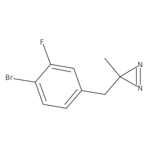 3-[(4-bromo-3-fluorophenyl)methyl]-3-methyl-3H-diazirine结构式