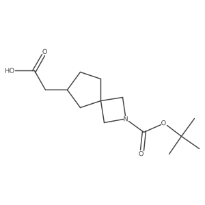2-(2-(tert-Butoxycarbonyl)-2-azaspiro[3.4]octan-6-yl)acetic acid结构式
