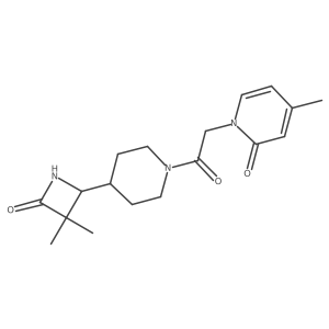 1-[2-[4-(3,3-Dimethyl-4-oxoazetidin-2-yl)piperidin-1-yl]-2-oxoethyl]-4-methylpyridin-2-one结构式