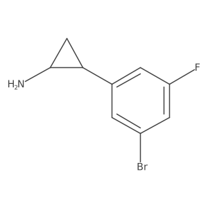 rac-(1R,2S)-2-(3-bromo-5-fluorophenyl)cyclopropan-1-amine结构式