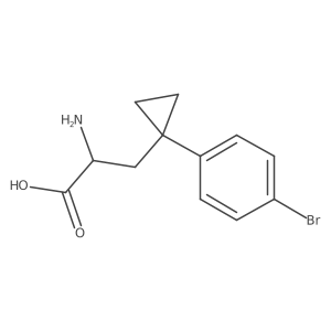 2-Amino-3-[1-(4-bromophenyl)cyclopropyl]propanoic acid结构式