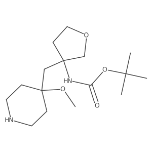 tert-butyl N-{3-[(4-methoxypiperidin-4-yl)methyl]oxolan-3-yl}carbamate Structure