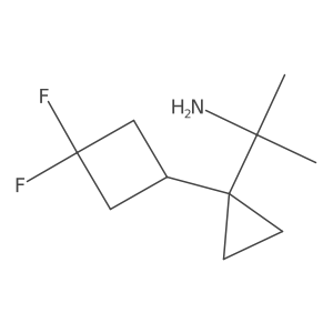 2-[1-(3,3-Difluorocyclobutyl)cyclopropyl]propan-2-amine结构式