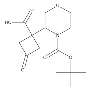 1-{4-[(Tert-butoxy)carbonyl]morpholin-3-yl}-3-oxocyclobutane-1-carboxylic acid结构式