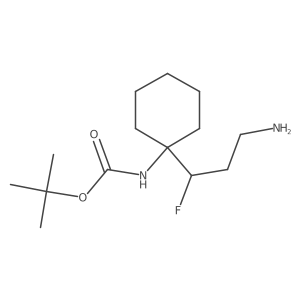 tert-butyl N-[1-(3-amino-1-fluoropropyl)cyclohexyl]carbamate结构式