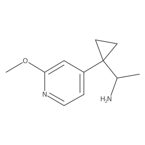 1-[1-(2-Methoxypyridin-4-yl)cyclopropyl]ethan-1-amine Structure