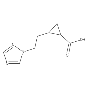 2-[2-(1H-1,2,4-triazol-1-yl)ethyl]cyclopropane-1-carboxylic acid Structure