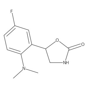 5-[2-(Dimethylamino)-5-fluorophenyl]-1,3-oxazolidin-2-one结构式