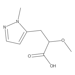2-methoxy-3-(1-methyl-1H-pyrazol-5-yl)propanoic acid Structure