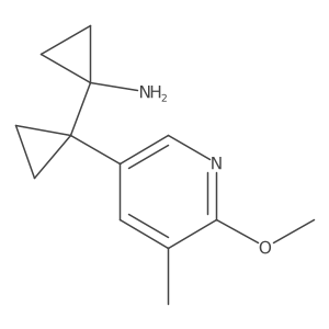 1-[1-(6-Methoxy-5-methylpyridin-3-yl)cyclopropyl]cyclopropan-1-amine结构式