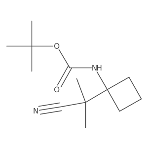tert-butyl N-[1-(1-cyano-1-methylethyl)cyclobutyl]carbamate结构式