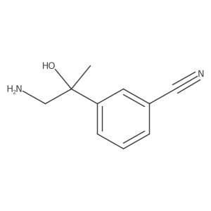 3-(1-Amino-2-hydroxypropan-2-yl)benzonitrile结构式