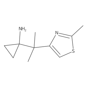 1-[2-(2-Methyl-1,3-thiazol-4-yl)propan-2-yl]cyclopropan-1-amine结构式