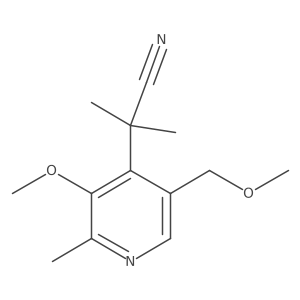 2-[3-Methoxy-5-(methoxymethyl)-2-methylpyridin-4-yl]-2-methylpropanenitrile结构式